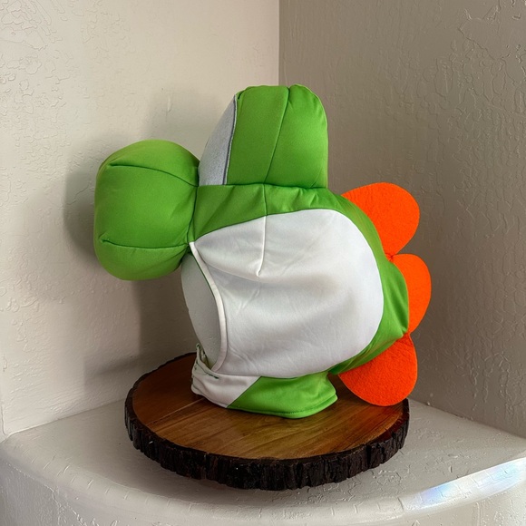 Nintendo Yoshi Adult Costume Hat - Green, White, Orange - Picture 8 of 12